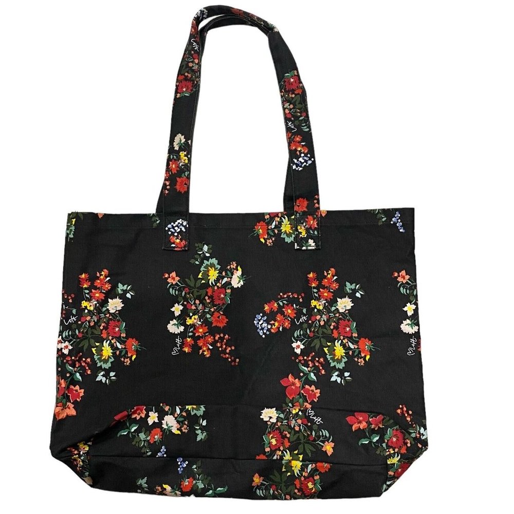 LOFT Womens Canvas Tote Floral Print Shoulder Strap Beach Large Bag Casual OS